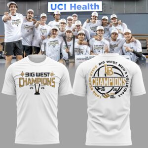 2026 Big West Mens Volleyball Champions Celebration Shirt by Eighttee.com 2026 Big West Men’s Volleyball Champions Celebration Shirt