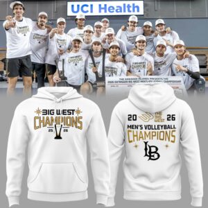 2026 Big West Mens Volleyball Champions Victory Hoodie V2 by Eighttee.com 2026 Big West Men’s Volleyball Champions Victory Hoodie V2