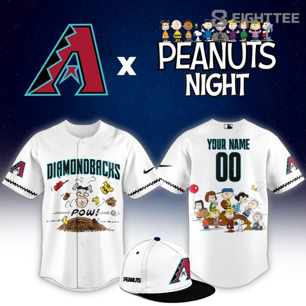 A.Diamondbacks Peanuts Night Limited Custom Jersey