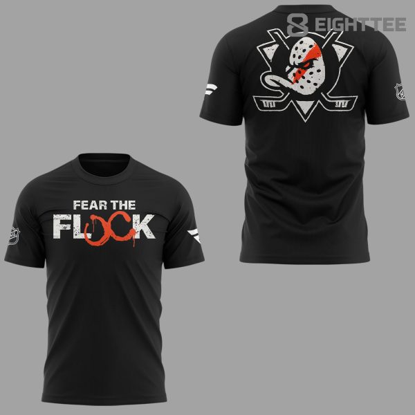 Alternative view of Anaheim Ducks Fear The Flock 2026 Stanley Cup Playoffs T-Shirt