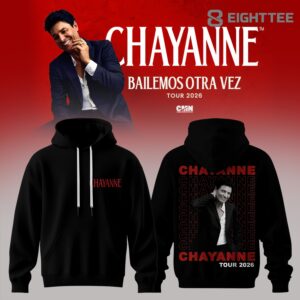 Chayanne Bailemos Otra Vez Tour 2026 Black Pullover Hoodie by Eighttee.com Chayanne Bailemos Otra Vez Tour 2026 Black Pullover Hoodie