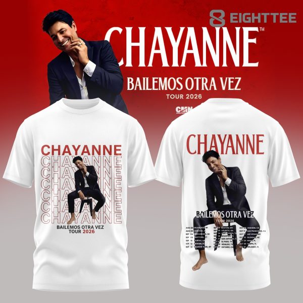 Chayanne Bailemos Otra Vez Tour 2026 Classic White Concert T-Shirt