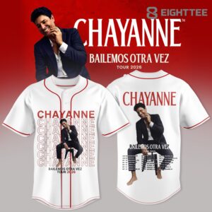 Chayanne Bailemos Otra Vez Tour 2026 White Baseball Jersey