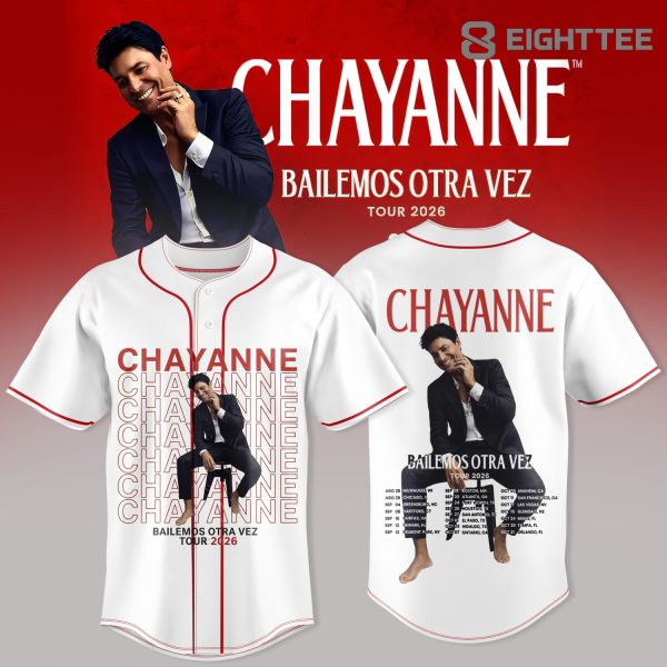 Chayanne Bailemos Otra Vez Tour 2026 White Baseball Jersey