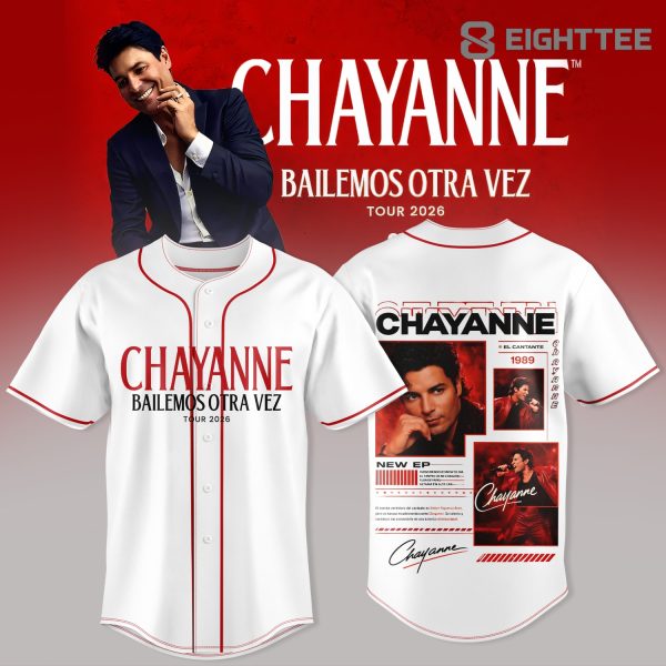 Chayanne Bailemos Otra Vez Tour 2026 White Baseball Jersey V2