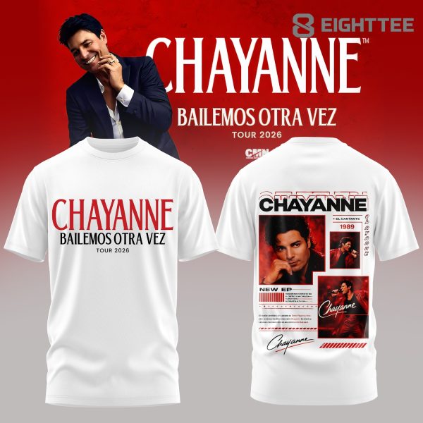 Chayanne Bailemos Otra Vez Tour 2026 White Concert Tee V2