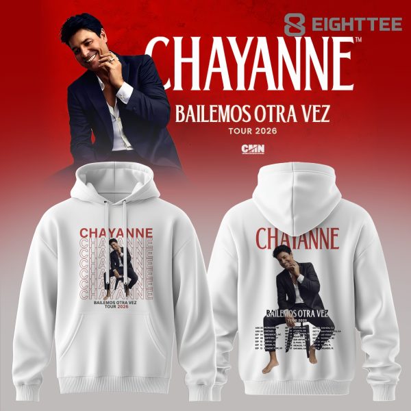 Chayanne Bailemos Otra Vez Tour 2026 White Pullover Hoodie