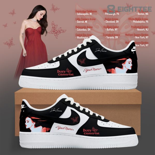 Dove Cameron 2026 Tour Merch The First Time Black AF1 Sneaker