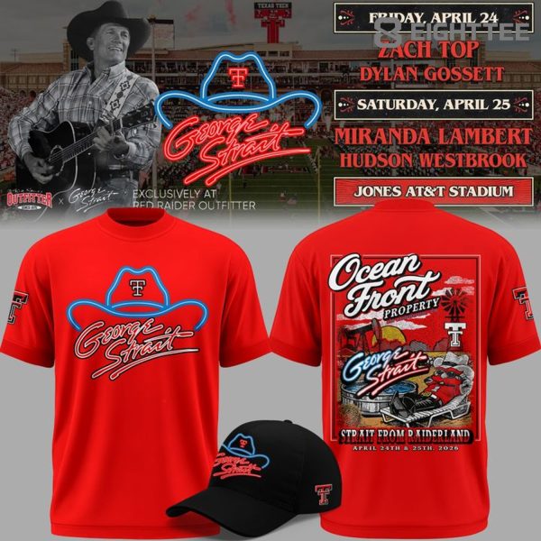 Alternative view of George Strait x Texas Tech Ocean Front Concert 2026 T-Shirt