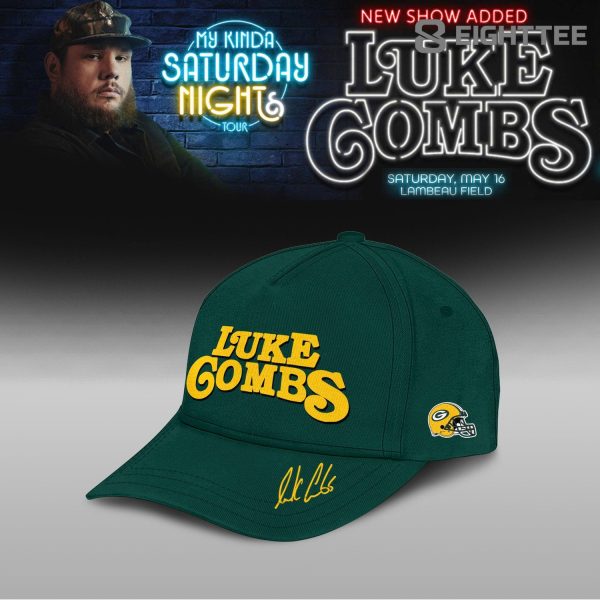 Alternative view of Green Bay Packers x Luke Combs My Kinda Saturday Night Tour 2026 T-Shirt