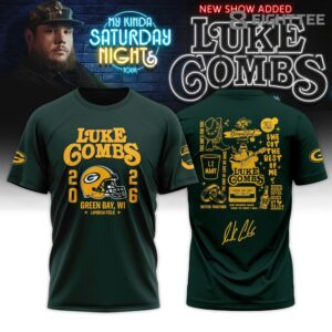 Green Bay Packers x Luke Combs My Kinda Saturday Night Tour 2026 T-Shirt V2
