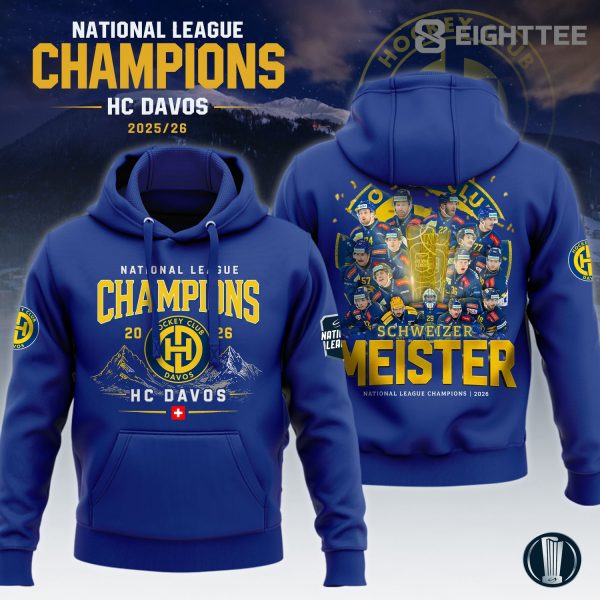 HC Davos Swiss National League Champions 2026 3D Graphic Hoodie