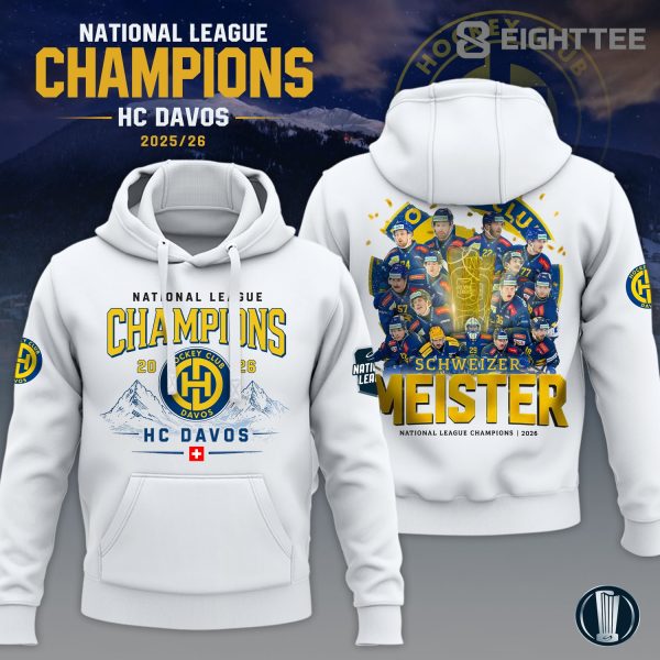 Alternative view of HC Davos Swiss National League Champions 2026 3D Graphic Hoodie