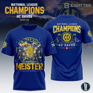 HC Davos Swiss National League Champions 2026 3D Graphic T-Shirt