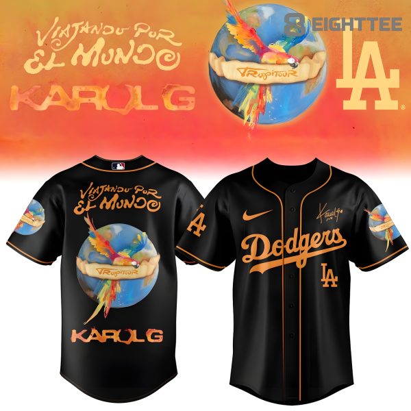Alternative view of Karol G x Baseball Nos Vamos de Tour Black Team Jersey