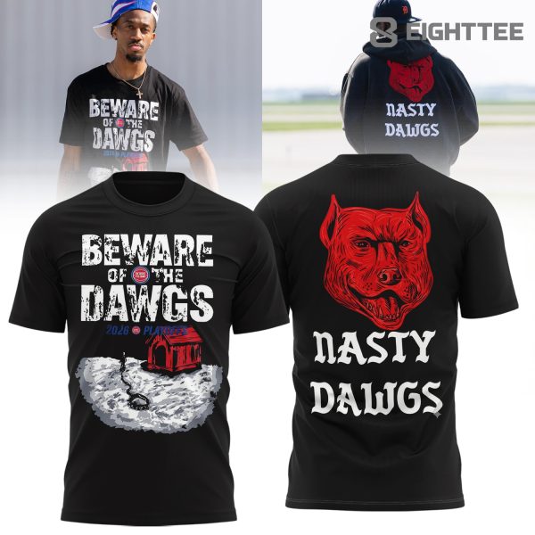 Limited Edition Detroit Pistons BEWARE OF THE DAWGS Shirt V2