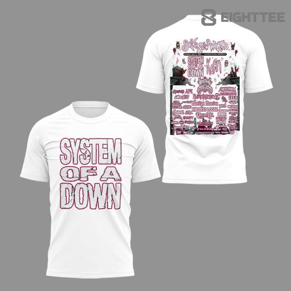 Alternative view of Limited Edition SOAD Tour 2026 SICK NEW WORLD White Tshirt