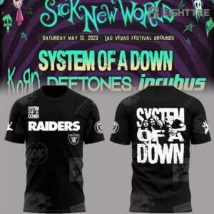 Limited Edition Sick New World SOAD x Raiders Shirt