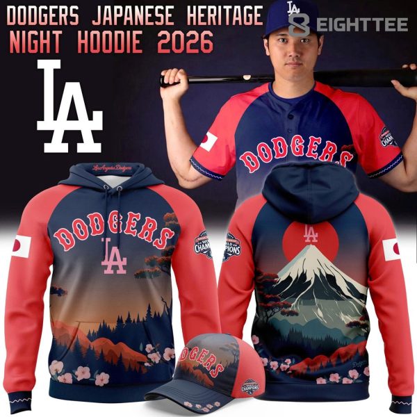 Los Angeles Dodgers Japan Heritage Night Hoodie (with logo)