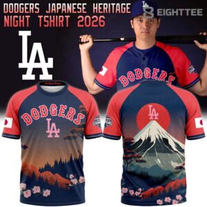Los Angeles Dodgers Japanese Heritage Night TShirt by Eighttee.com Los Angeles Dodgers Japanese Heritage Night T-Shirt