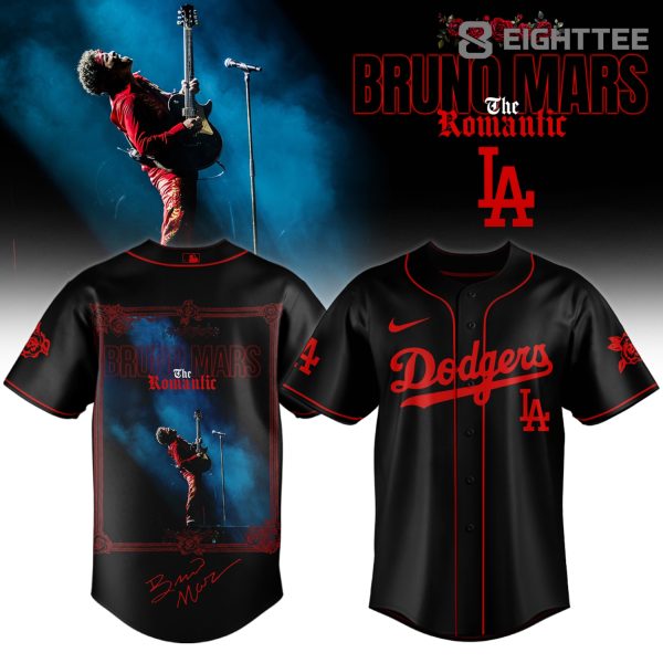 Alternative view of MLB All Team x Bruno Mars The Romantic Tour 2026 Exclusive Baseball Jersey V1