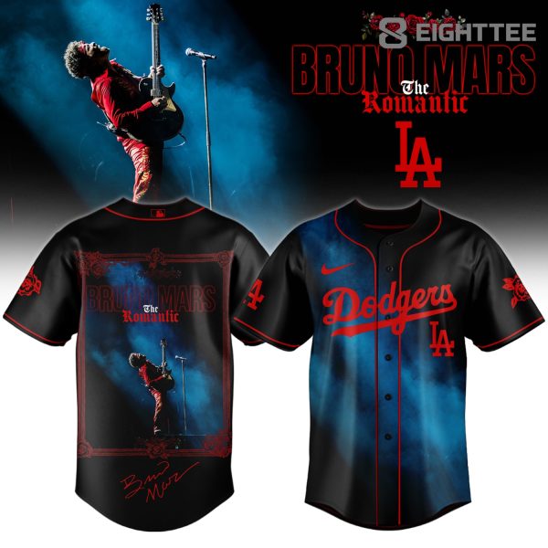 Alternative view of MLB All Team x Bruno Mars The Romantic Tour 2026 Special Edition Baseball Jersey