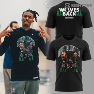 Minnesota Timberwolves Twin Turbos playoff Shirt by Eighttee.com Minnesota Timberwolves "Twin Turbos" playoff 🐺🏀 Shirt