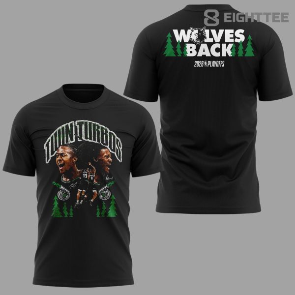 Alternative view of Minnesota Timberwolves "Twin Turbos" playoff 🐺🏀 Shirt