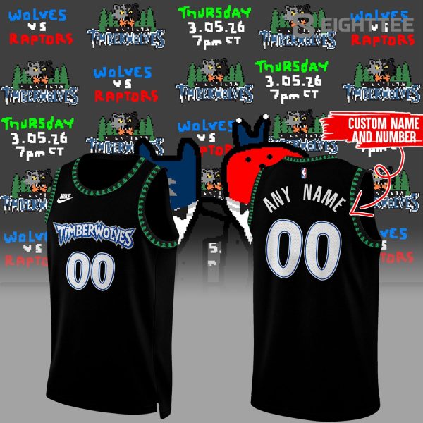 Minnesota Timberwolves and Toronto Raptors Paint Night Custom Jersey