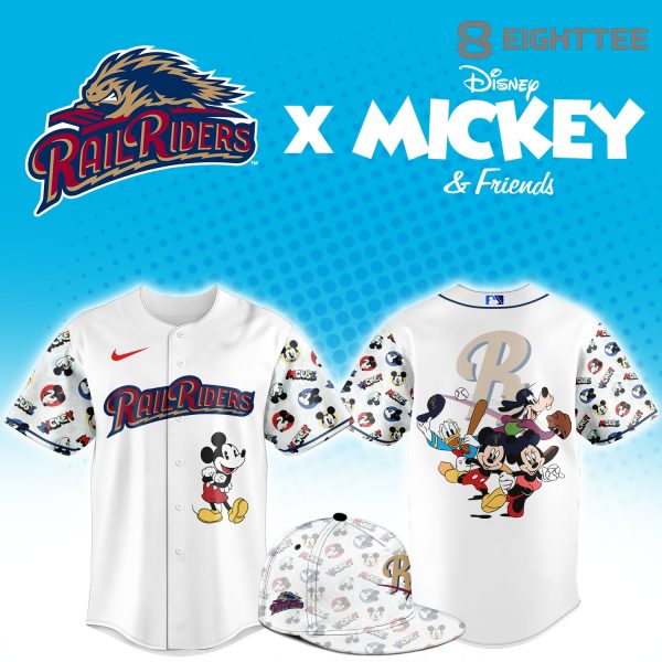 Scranton/Wilkes-Barre RailRiders Mickey Mouse Theme Night Baseball Jersey