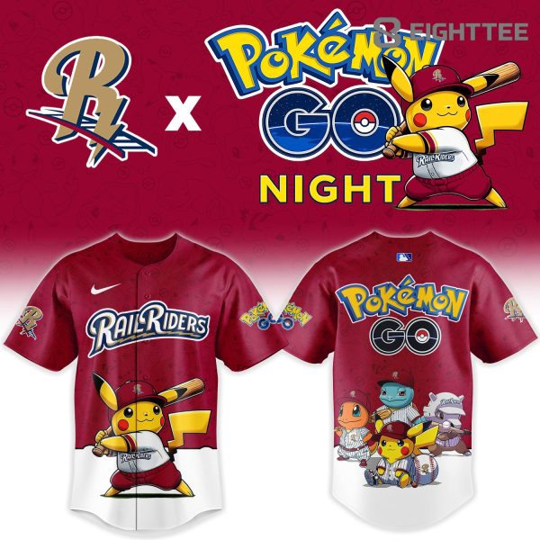 Alternative view of Scranton/Wilkes-Barre RailRiders Pokémon GO Theme Night Collector’s Baseball Jersey