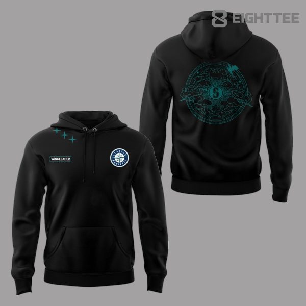 Alternative view of Seattle Mariners x Fourth Wing 2026 ⚾🐉 Hoodie