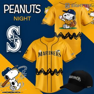 Seattle Mariners x Peanuts Night Yellow Baseball Jersey
