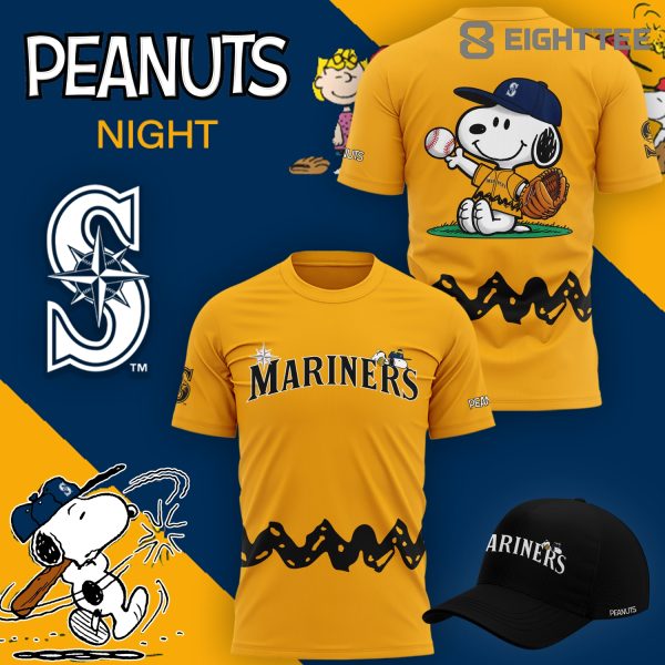 Seattle Mariners x Peanuts Night Yellow Limited Edition T-Shirt