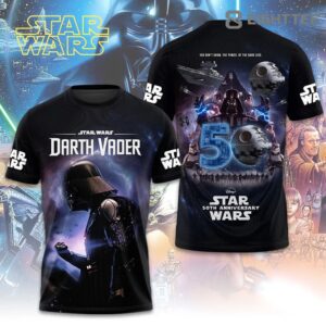 Star Wars 50th Anniversary 2027 Limited Edition 3D TShirt by Eighttee.com Star Wars 50th Anniversary 2027 Limited Edition 3D T-Shirt