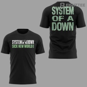 System Of A Down Sick New World 2026 Festival Graphic TShirt by Eighttee.com System Of A Down Sick New World 2026 Festival Graphic T-Shirt