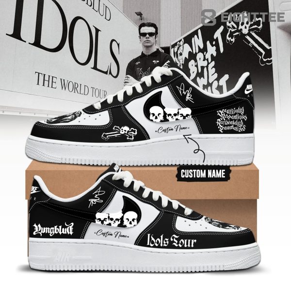 YBD Idols The World Tour 2026 Limited Edition AF1 Black Sneakers