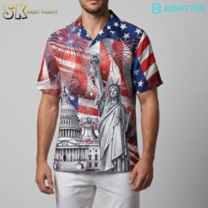 America 250th Anniversary Freedom Eagle Hawaiian Shirt – 4th of July 2026 Patriotic Button Up