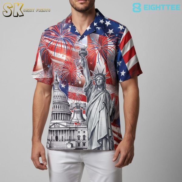 America 250th Anniversary Freedom Eagle Hawaiian Shirt – 4th of July 2026 Patriotic Button Up