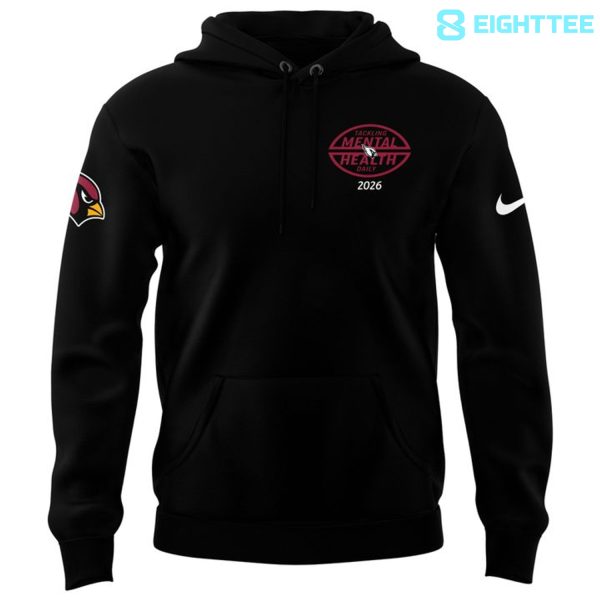 Alternative view of Arizona Cardinals Black Tackling Mental Heath Limited Edition Hoodie