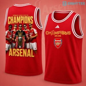 Arsenal Premium Premier League Champions 202526 Tank Top Jersey by Eighttee.com Arsenal Premium Premier League Champions 2025/26 Tank Top Jersey