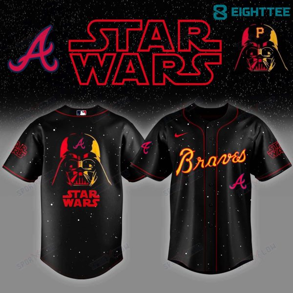 Atlanta Braves Dark Commander "Starfield Galaxy Night" Anime SW Baseball Jersey