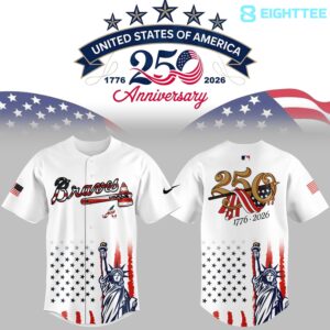 Atlanta Braves USA 250 Anniversary Special Baseball Jersey
