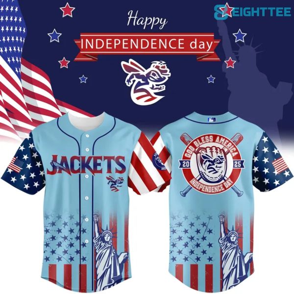Augusta GreenJackets 2025 Independence Day Patriotic Baseball Jersey V2