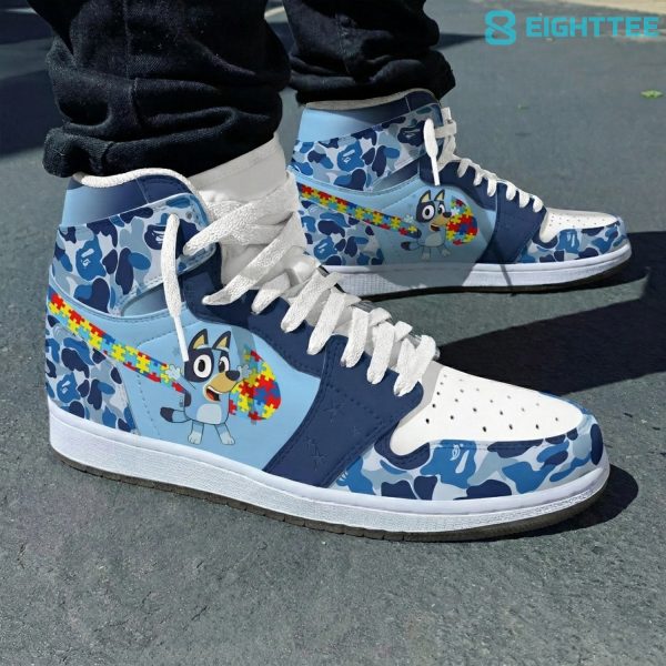Alternative view of Autism Awareness Bluey High AJD Shoes