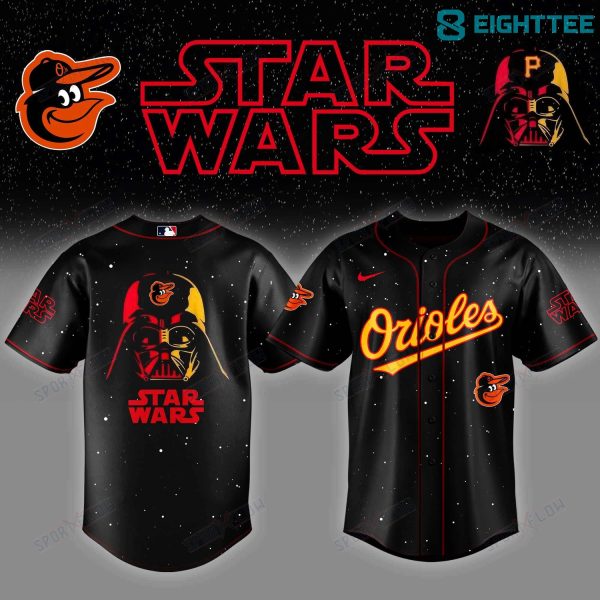 Baltimore Orioles Dark Commander "Starfield Galaxy Night" Anime SW Baseball Jersey