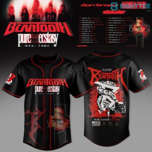 Beartooth Pure Ecstasy Tour 2026 Baseball Jersey by Eighttee.com Beartooth Pure Ecstasy Tour 2026 Baseball Jersey