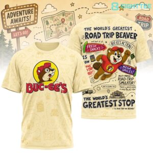 Bucees Road Trip Beaver 3D Shirt by Eighttee.com Buc-ee's "Road Trip Beaver" 3D Shirt