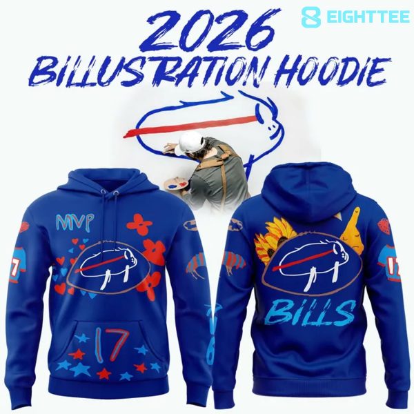Alternative view of Buffalo Bills 2026 Billustration Hoodie