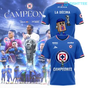 Cruz Azul La Dcima Liga MX 2026 Shirt by Eighttee.com Cruz Azul La Décima Liga MX 2026 Shirt